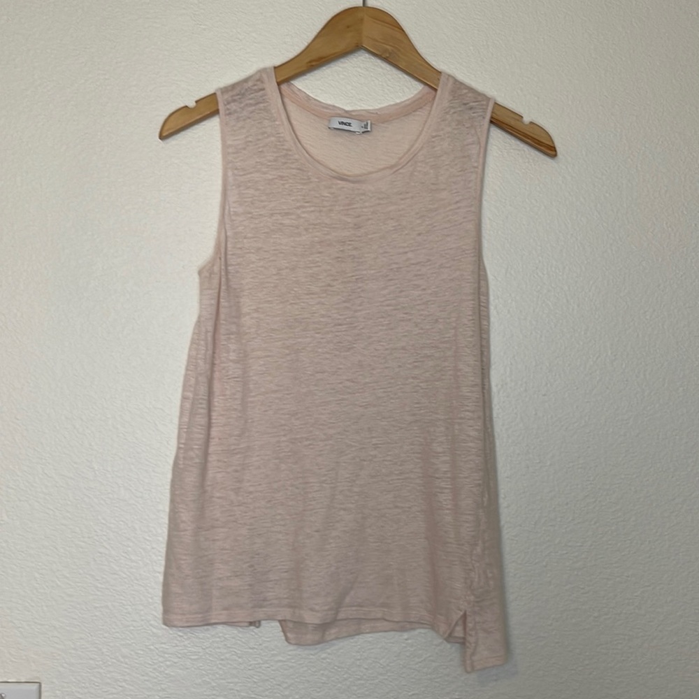 Vince| Blush Pink Simple Tank| Medium